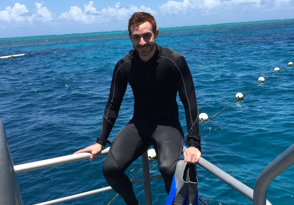 Steven Sarrel in the Great Barrier Reef, Australia